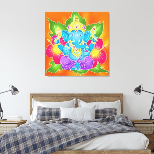 3FT x 3FT GANESH WALL GRAPHIC Batik Canvas Afdrukk (Insitu (Slaapkamer))