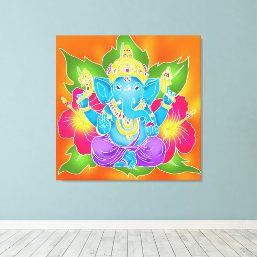 3FT x 3FT GANESH WALL GRAPHIC Batik Canvas Afdrukk (Insitu (Houten vloer))