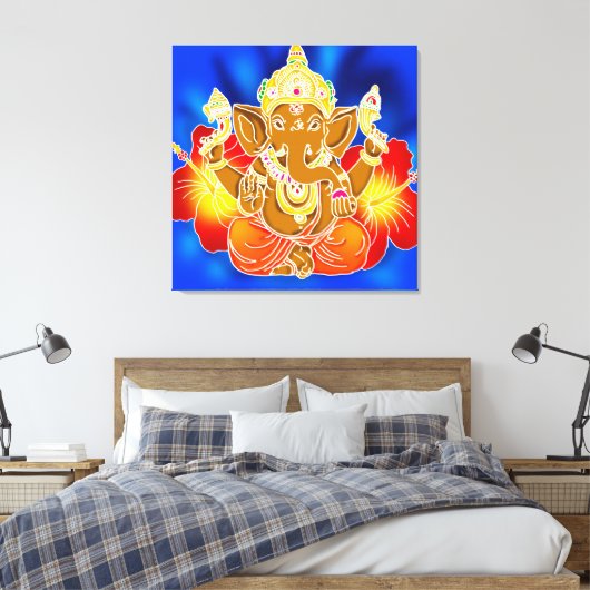 3FT x 3FT GANESH WALL GRAPHIC Batik Canvas Afdrukk (Insitu (Slaapkamer))