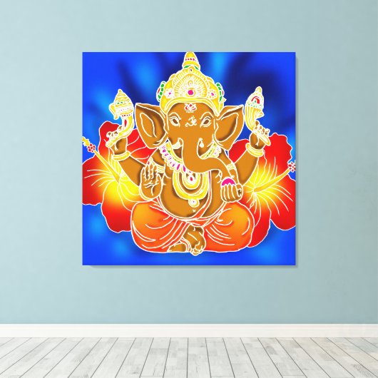 3FT x 3FT GANESH WALL GRAPHIC Batik Canvas Afdrukk (Insitu (Houten vloer))