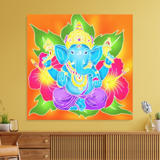 3FT x 3FT GANESH WALL GRAPHIC Batik Canvas Afdrukk Afdruk (Insitu (Woonkamer))