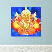 3FT x 3FT GANESH WALL GRAPHIC Batik Canvas Afdrukk Afdruk (Insitu (Houten vloer))