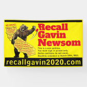 3ft x 5ft recallgavin2020 banner (Horizontaal)