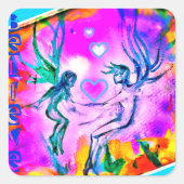 3GELOOF <3 FAERIES vierkante sticker (Voorkant)