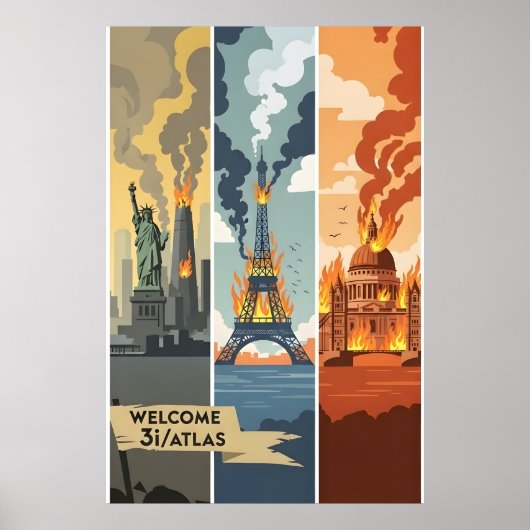 3I/Atlas eind-van-de-wereldposters Poster (Voorkant)