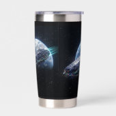 3I Atlas Spaceship Earth Orbit Galactic Insulated Geïsoleerde Drinkbeker (Links)