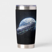 3I Atlas Spaceship Earth Orbit Galactic Insulated Geïsoleerde Drinkbeker (Achterkant)