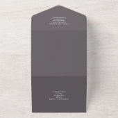 3in1 Boho Pampas Grass Wedding RSVP All In One Uitnodiging (Buitenkant)