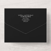 3in1 Bold Typography Minimal Simple Wedding RSVP All In One Uitnodiging (Achterkant)