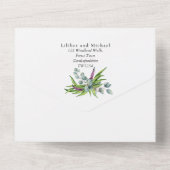 3in1 Eucalyptus Groenelementen FOTO Trouwbudget RS All In One Uitnodiging (Achterkant)