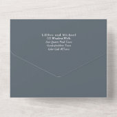 3in1 Greenery Eucalyptus Arch Wedding RSVP All In One Uitnodiging (Achterkant)