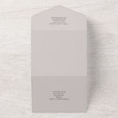 3in1 lichte Zandtekst slechts het Bieden RSVP uitn All In One Uitnodiging (Buitenkant)