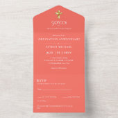 3in1 Ordination Jubileum INVITE and RSVP Priest All In One Uitnodiging (Binnen)