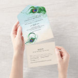3in1 Peacock Feather Aqua Coral Wedding RSVP All In One Uitnodiging<br><div class="desc">Gefeliciteerd met je verloving! We wensen u een leven vol geluk en vreugde. Dit moderne en elegante huwelijksontwerp is slechts één van de vele ontwerpthema's die in deze winkel beschikbaar zijn en die zijn ontwikkeld om aan uw behoeften en budget te voldoen. U kunt de gebieden van de sjabloon van...</div>