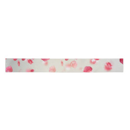 3in satin Ribbon flower petal print Satijnen Lint