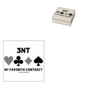 3NT Mijn favoriete contract Vier Kaart Suits Bridg Rubberstempel (Gestempeld)