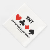 3NT Mijn favoriete contract Vier Kaart Suits Bridg Servet (Hoek)