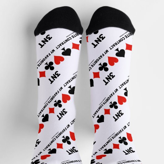 3NT Mijn favoriete contract Vier Kaart Suits Bridg Sokken (Top)