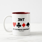 3NT Mijn favoriete contract (Vier Kaartgroepen Bri Tweekleurige Koffiemok (Links)