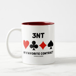 3NT Mijn favoriete contract (Vier Kaartgroepen Bri Tweekleurige Koffiemok