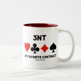 3NT Mijn favoriete contract (Vier Kaartgroepen Bri Tweekleurige Koffiemok