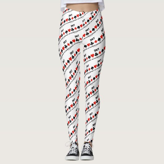 3NT Mijn favoriete contract Vier kaartSuits Bridge Leggings (Voorkant)