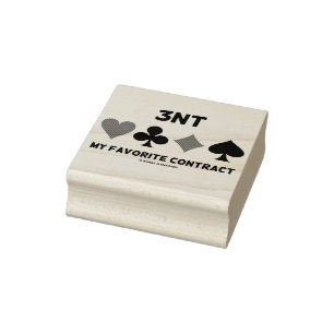 3NT Mijn favoriete contract Vier kaartSuits Bridge Rubberstempel