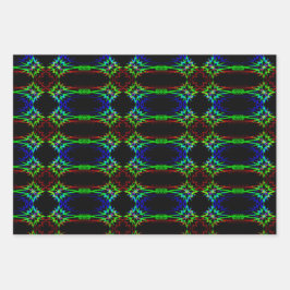 3pc Psychedelic Star Wrapping Papier Inpakpapier Vel