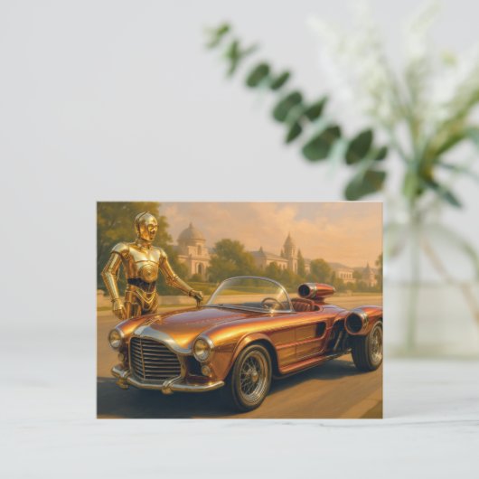 3PO-auto Briefkaart (Staand voorkant)