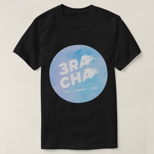 3RACHA - beginlijn (blauw) ticker T-shirt (Design voorkant)