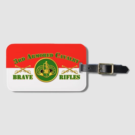 3rd ACR Armored Cavalry Regiment Bagagelabel (Voorkant (horizontaal))