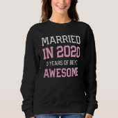 3rd Anniversary for Women Married In 2020 Couples  Trui (Voorkant)