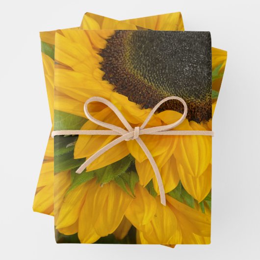 3rd Anniversary Sunflower Inpakpapier Vel (In situ)