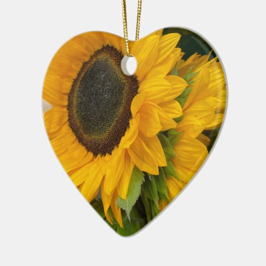 3rd Anniversary Sunflower Keramisch Ornament (Links)