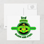 3RD ARMORED CAVALRY REGIMENT"RAVE RIFLES" BRIEFKAART (Voorkant / Achterkant)