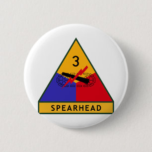 3rd Armored Division Ronde Button 5,7 Cm
