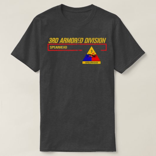 3rd Armored Division Zip T-shirt (Design voorkant)