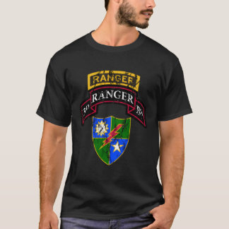 3rd Army Ranger Shirt Scroll Tab en Dui Distresse