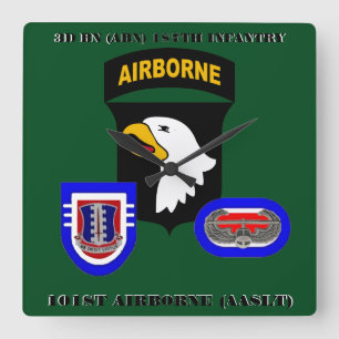 3RD BATTALION 187TH INFANTRY 101ST AIRBORNE CLOCK VIERKANTE KLOK