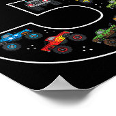 3rd Birthday 3 Year Old Car Boys Monster Truck  Poster (Hoek)