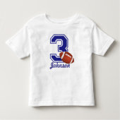 3rd Birthday boy football op maat Kinder Shirts (Voorkant)