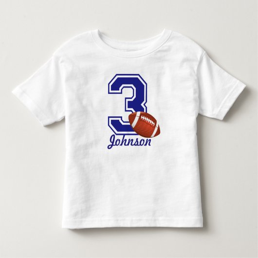 3rd Birthday boy football op maat Kinder Shirts (Voorkant)