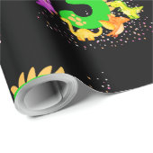 3rd Birthday. Dinosaur Design. My third birthday.  Cadeaupapier (Rol Hoek)