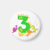 3rd Birthday. Dinosaur Design. My third birthday. Magneet (Voorkant)
