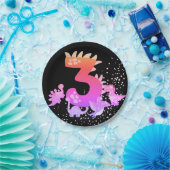 3rd Birthday. Dinosaur Design. My third birthday.  Papieren Bordje (Feest)