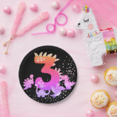 3rd Birthday. Dinosaur Design. My third birthday.  Papieren Bordje (Feest)