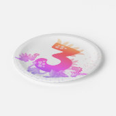 3rd Birthday. Dinosaur Design. My third birthday.  Papieren Bordje (Gekanteld)