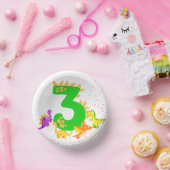 3rd Birthday. Dinosaur Design. My third birthday.  Papieren Kommen (Feest)