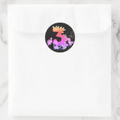 3rd Birthday. Dinosaur Design. My third birthday.  Ronde Sticker (Tas)