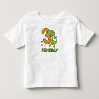 3rd birthday dinosaur kinder shirts